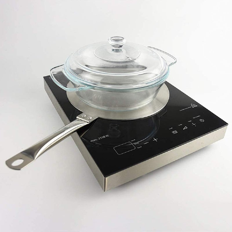 KING.LJ Heat Diffuser Induction Plate 9.45inch/24cm Stainless Steel For Gas Stove Glass Cooktop Induction Plate Adapter Induction Cooker Cooking Hob Range Pansâ€¦ - Image 3